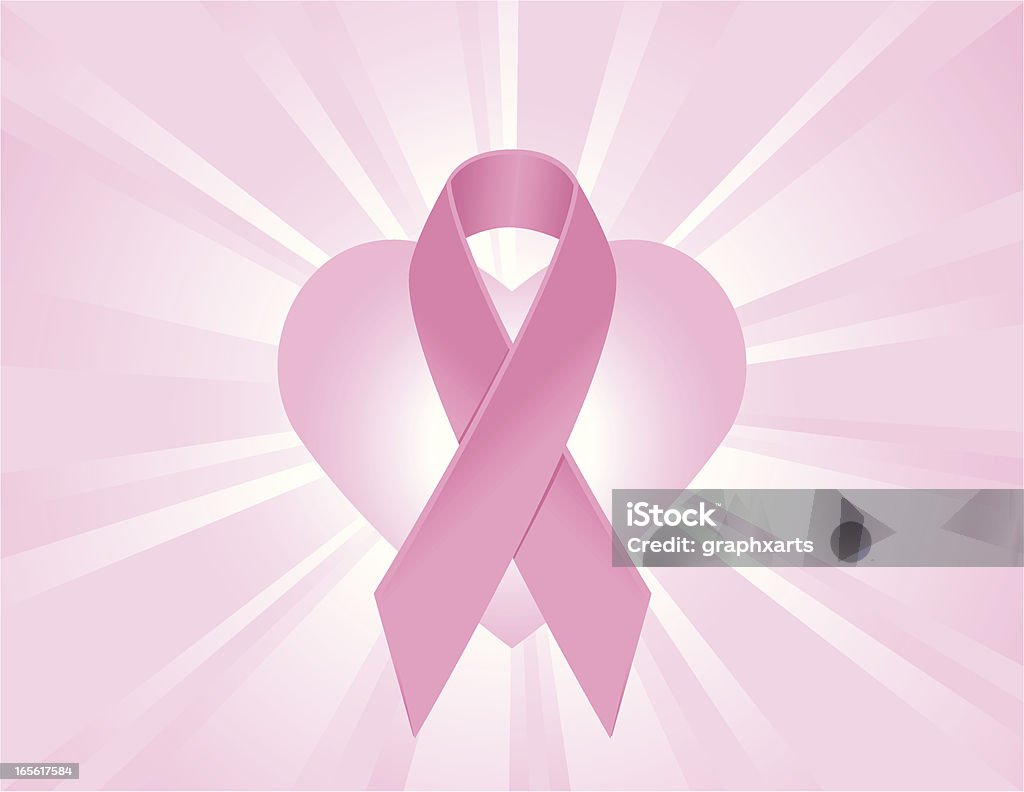 Sensibilização para o cancro da mama - Royalty-free Cancro arte vetorial