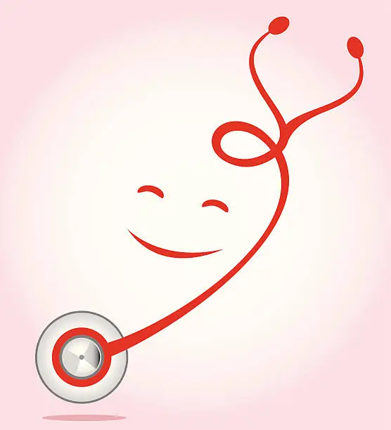 Vector illustration of cute stethoscope