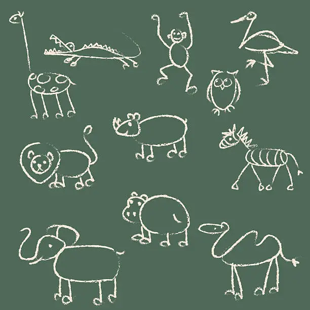Vector illustration of Zoo Animals