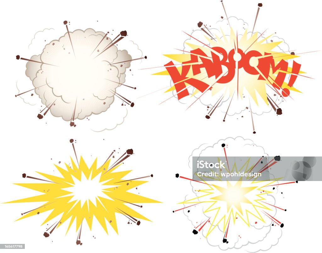 explosion kaboom - clipart vectoriel de Impact libre de droits