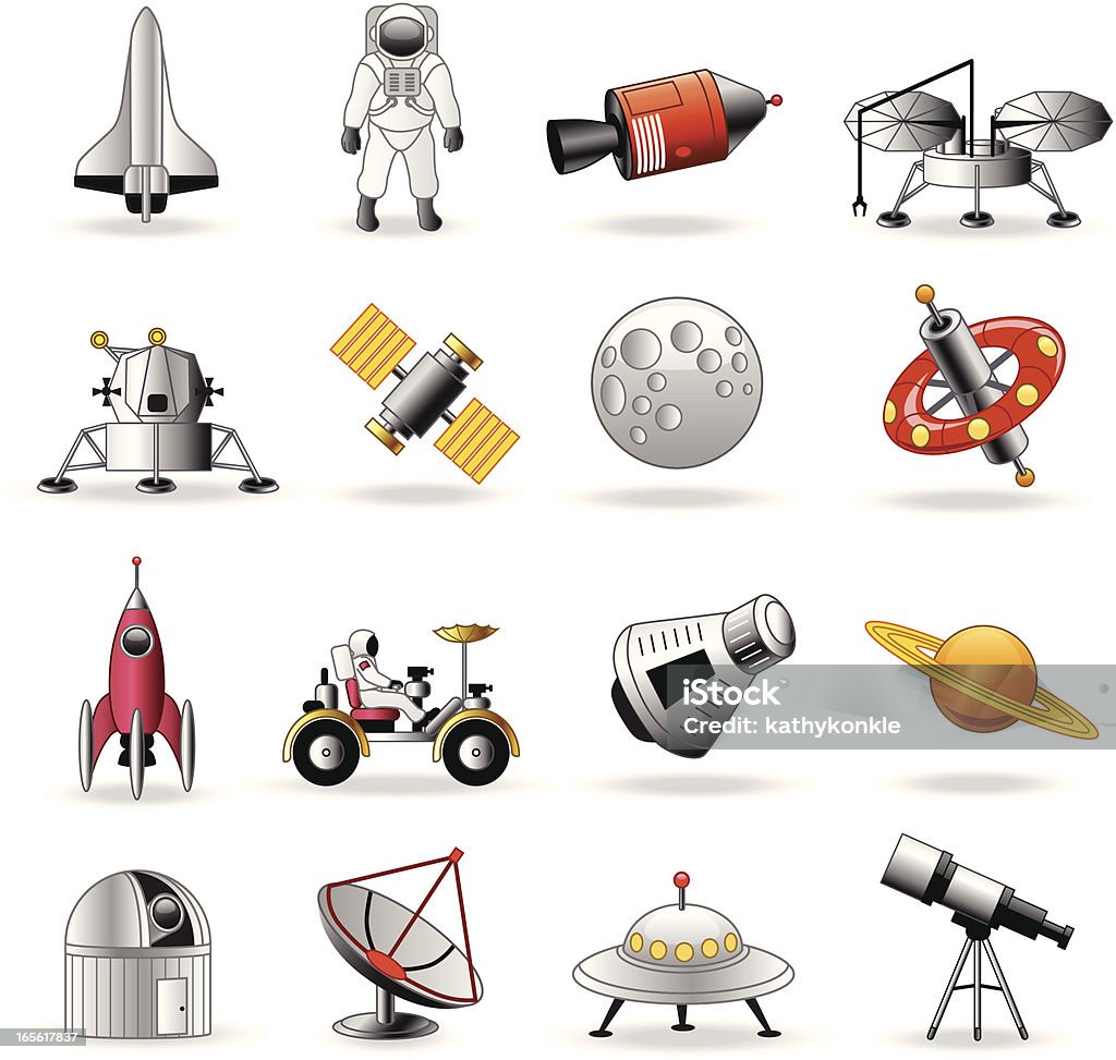 exploration de l'espace - clipart vectoriel de Module lunaire libre de droits