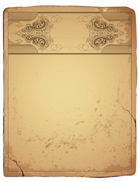 antikes papier scroll - scroll shape antique grunge dirty stock-grafiken, -clipart, -cartoons und -symbole