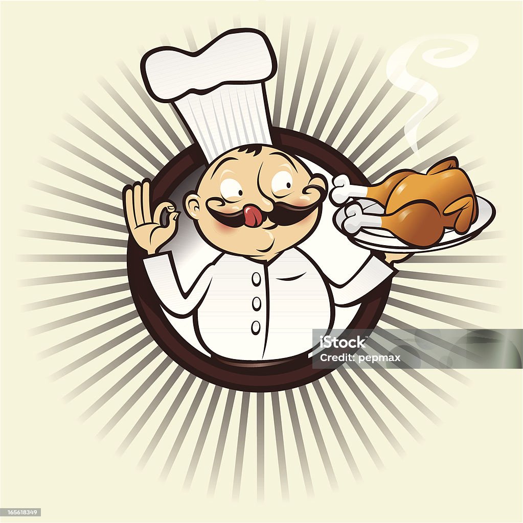 chef yumm pollo - arte vectorial de Adulto libre de derechos