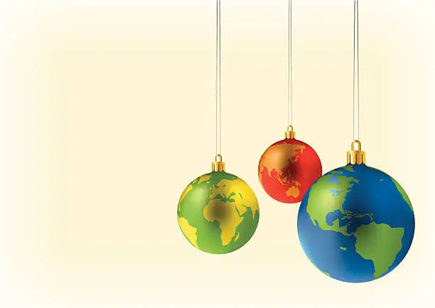 Vector illustration of Christmas Ball Background