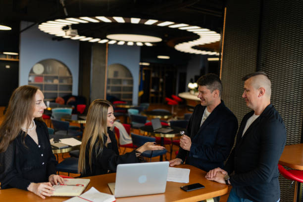 istock Entrepreneur and employees during business meeting 1656191009