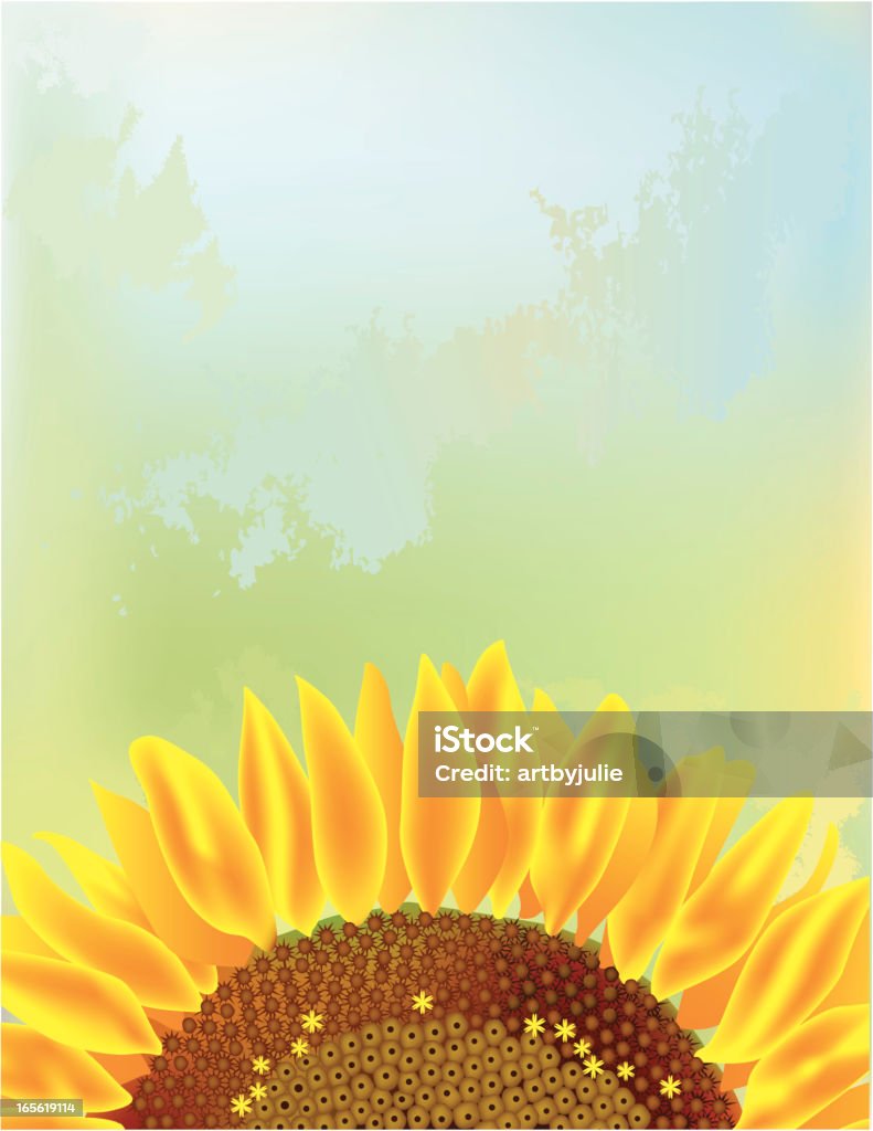 Sonnenblume auf abstrakter Hintergrund - Lizenzfrei Sonnenblume Vektorgrafik