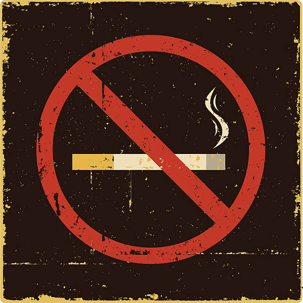 знак не курить - smoking sign stock illustrations