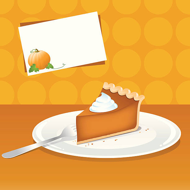 ciasto z dynią - pie pumpkin pie pumpkin portion stock illustrations