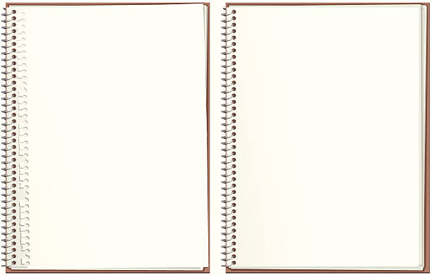 hai notepad giấy xoắn ốc - sổ tay lò xo hình minh họa sẵn có
