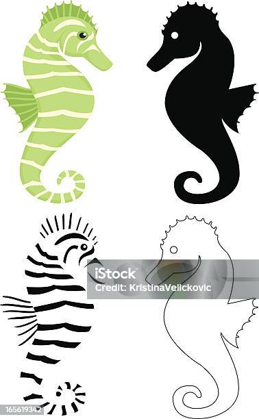 Seahorse - Stockowe grafiki wektorowe i więcej obrazów Konik morski - Konik morski, Lineart, Grafika wektorowa