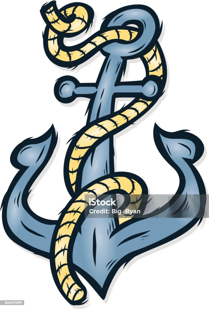 anchor tat tattoo style anchor Rope stock vector