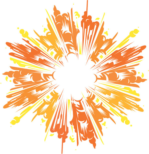 Graphic Explosion Animated style graphic explosion big bang stock illustrations