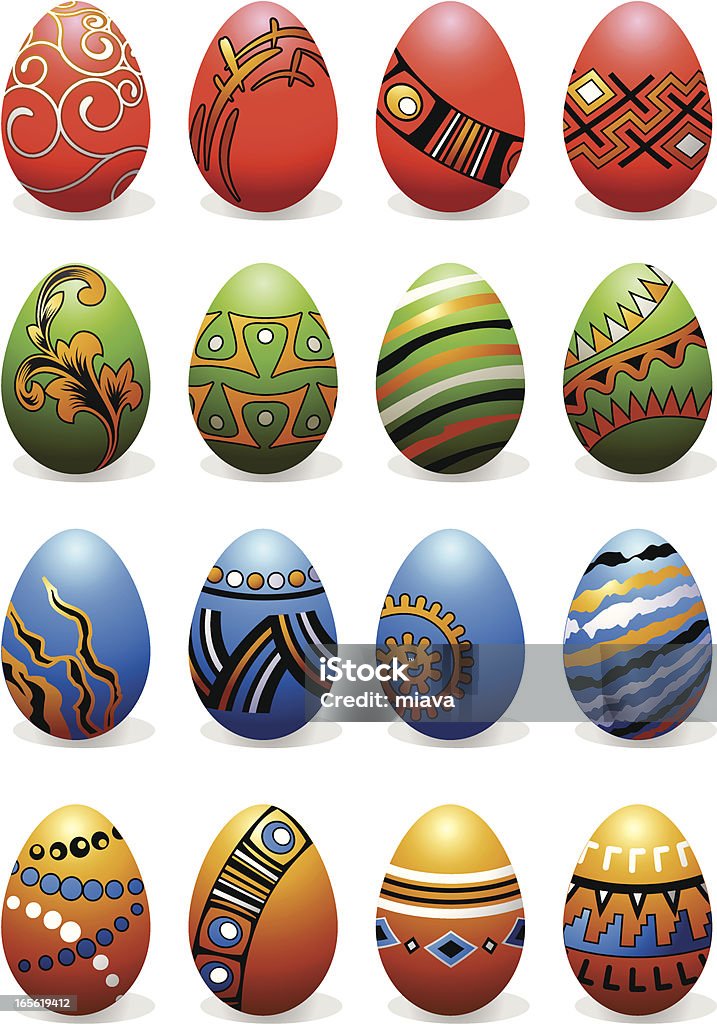 Пасхальные яйцо - Векторная графика Апрель роялти-фри