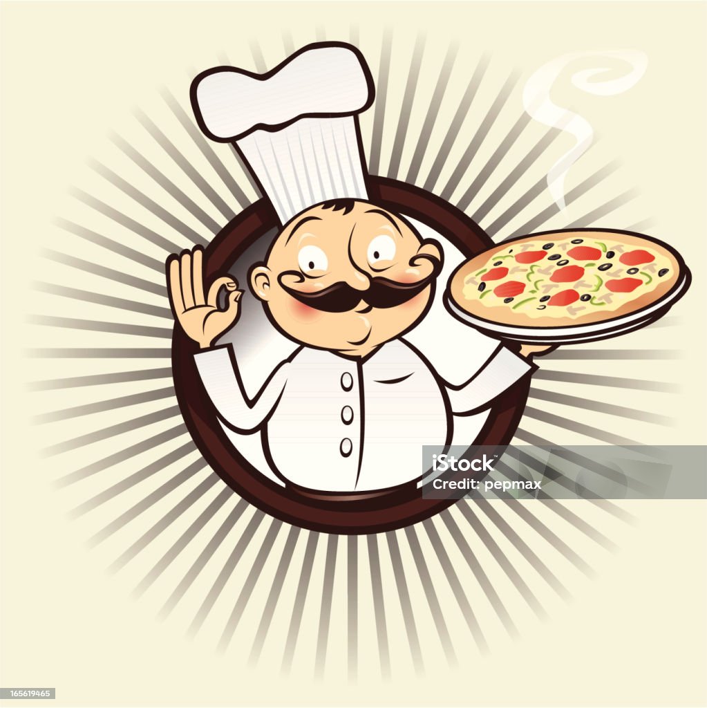 menu chef pizza - Vetor de Adulto royalty-free