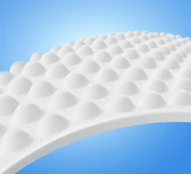 Vector illustration of Foam mattress or Rubber sheet