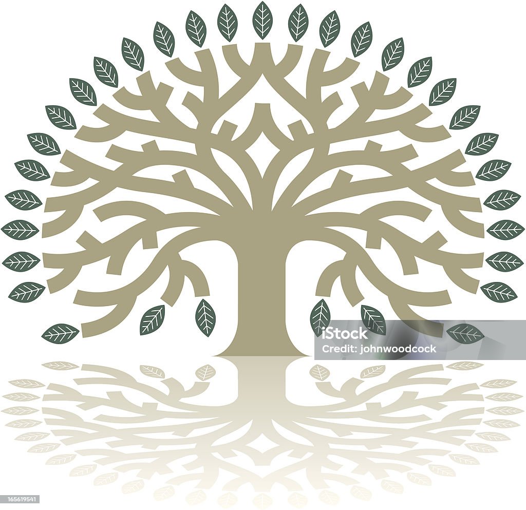 Овальные дерево - Векторная графика Без людей роялти-фри