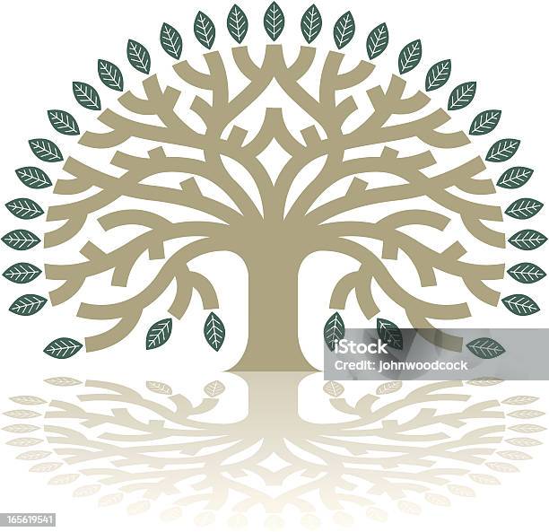 Овальные Дерево — стоковая векторная графика и другие изображения на тему Без людей - Без людей, Векторная графика, Ветвь - часть растения