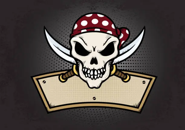 Vector illustration of Pirate Skull