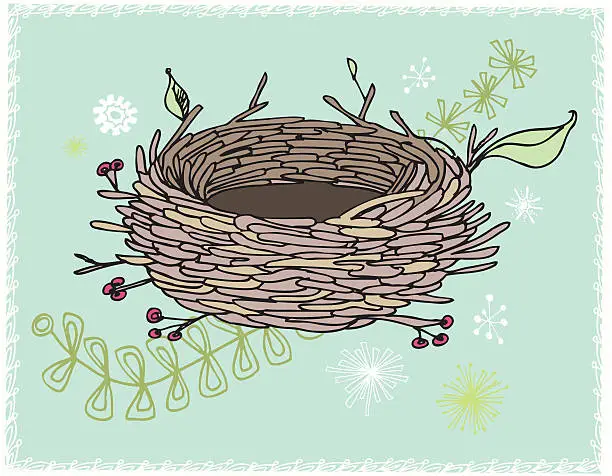 Vector illustration of Empty Nest