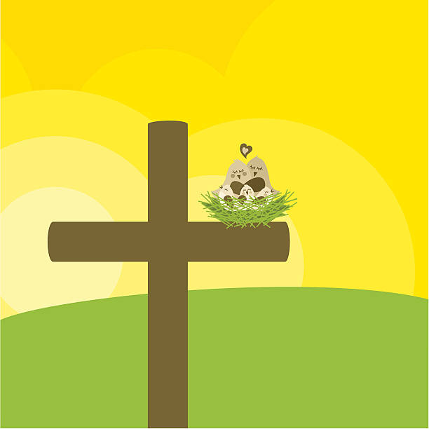 christian familie - cross backgrounds christianity family stock-grafiken, -clipart, -cartoons und -symbole