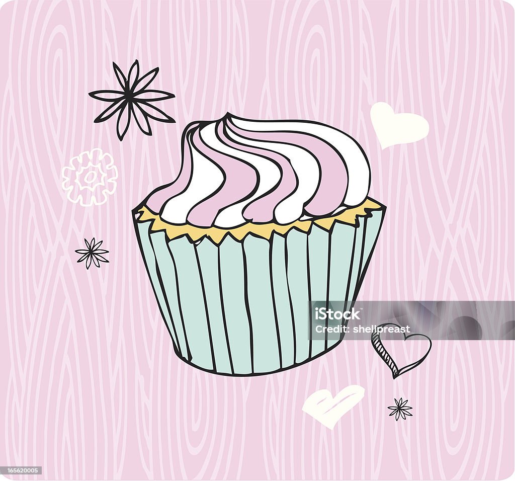 Dolci cupcake - arte vettoriale royalty-free di Alimentazione non salutare