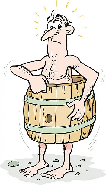 Vector illustration of Man in the vats