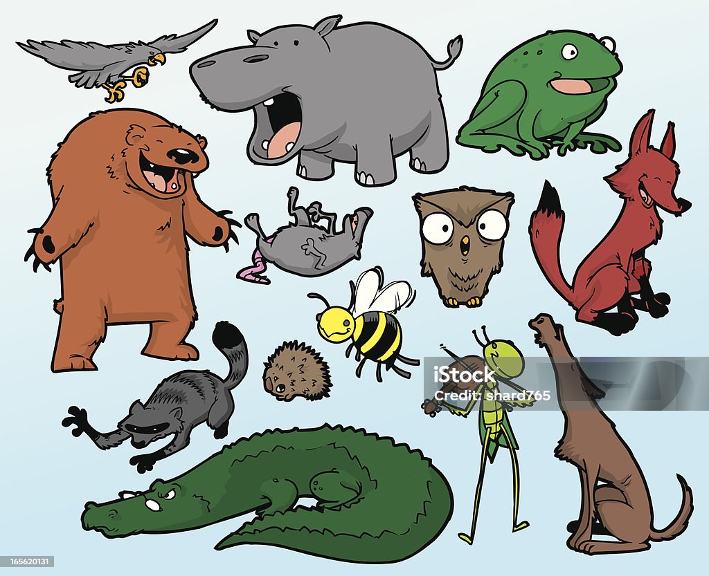 Colección de animales salvajes - arte vectorial de Enfado libre de derechos