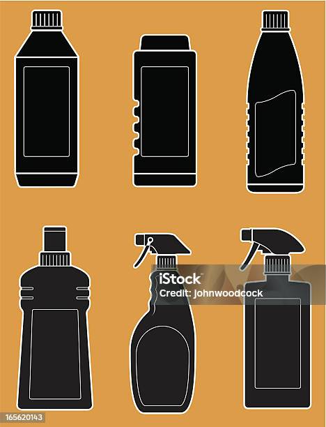 Butelki - Stockowe grafiki wektorowe i więcej obrazów Butelka - Butelka, Czyściciel okien, Etykieta