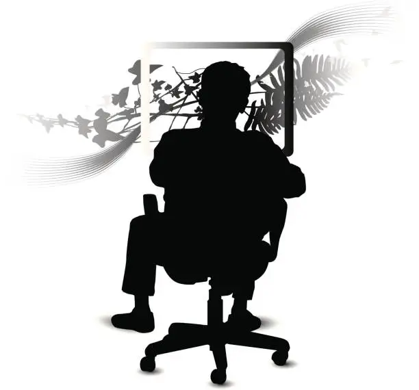 Vector illustration of web designer