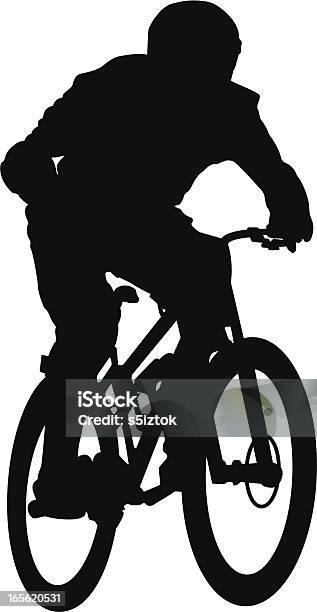 Downhill Stock Illustration - Download Image Now - Mountain Bike, Bicycle, Black Color