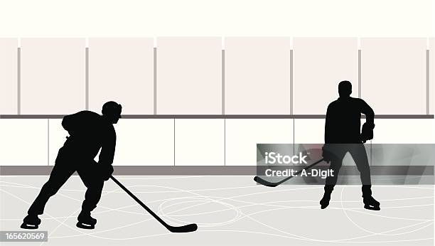 Hockeypractice — стоковая векторная графика и другие изображения на тему Векторная графика - Векторная графика, Веселье, Взрослый