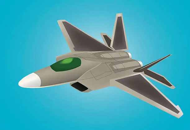 Vector illustration of F-22 Raptor