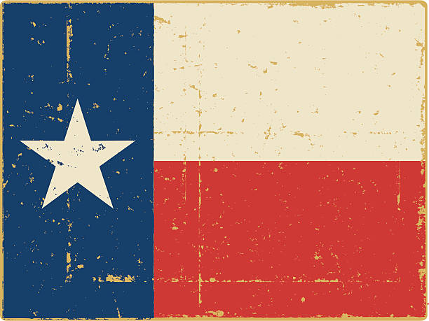 Bandeira do estado do Texas - ilustração de arte em vetor