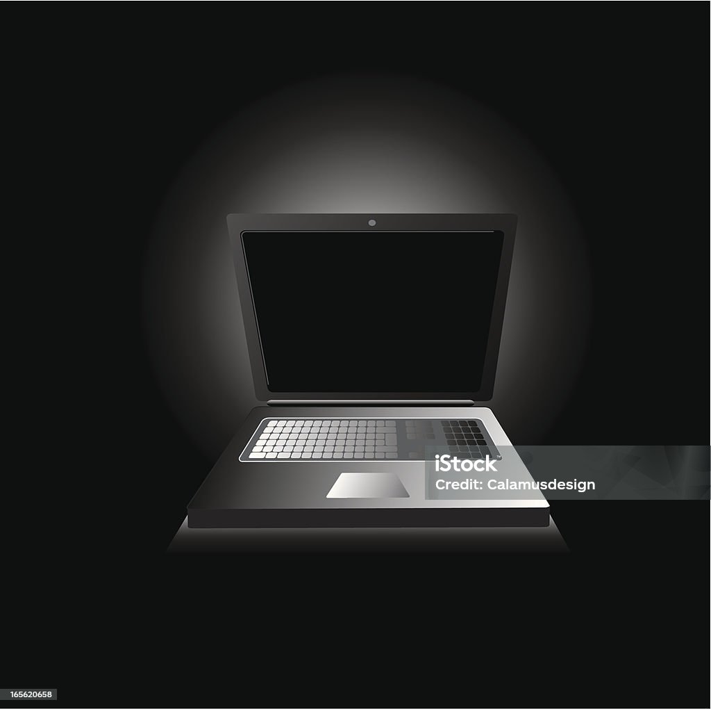 Simple Computer Picture Black Black Computer Stock Illustration - Download Image Now - Business, Clip ...