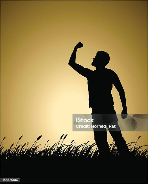 Cursing At The Allmighty Stock Illustration - Download Image Now - Furious, In Silhouette, Obscene Gesture