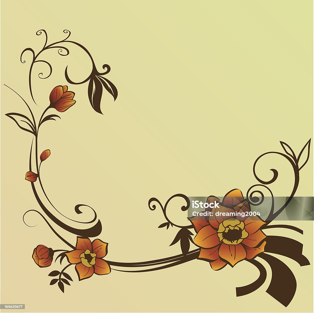 Élégant design fleur - clipart vectoriel de Arbre en fleurs libre de droits