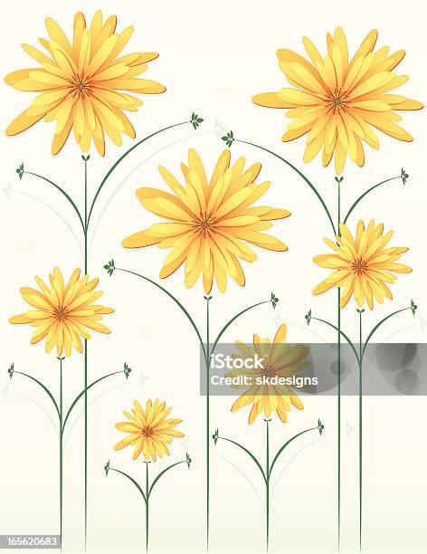 Chrysanthemums Floral Design Or Repeatable Flower Border Stock Illustration - Download Image Now