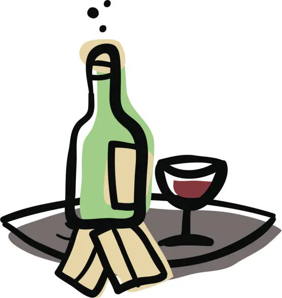 Vector illustration of Wine