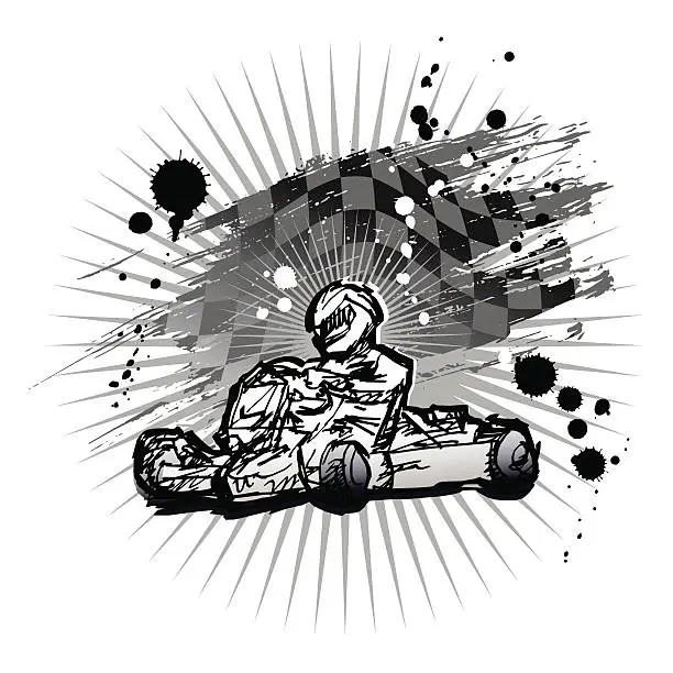 Vector illustration of karting