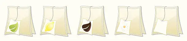 Vector illustration of Tea Bag Collection