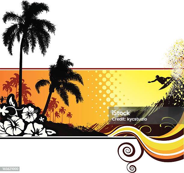 Surfing Sunset Stock Illustration - Download Image Now - Adventure, Beach, Breaking Wave