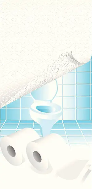Vector illustration of toilet paper composition