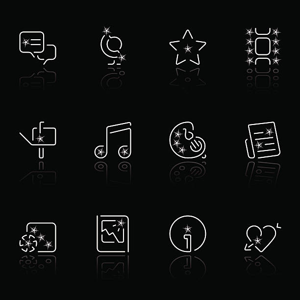 unterhaltung icons-negro estrella - internet dating audio stock-grafiken, -clipart, -cartoons und -symbole