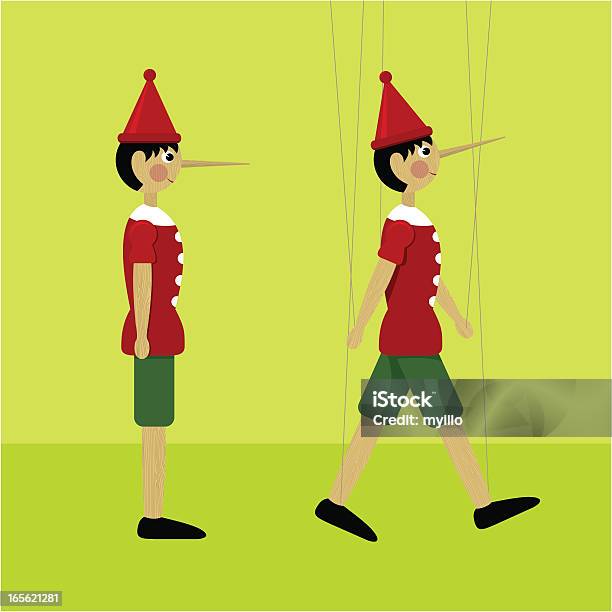 Ilustración de Pinocchio Marioneta De Hilo y más Vectores Libres de Derechos de Pinocho - Pinocho, Ilustración, Marioneta de hilo