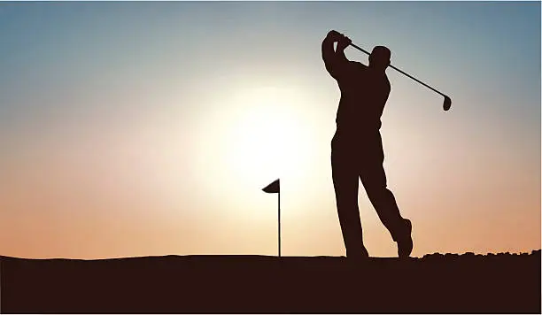 Vector illustration of Golf Man