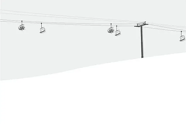 Vector illustration of Ski Lift