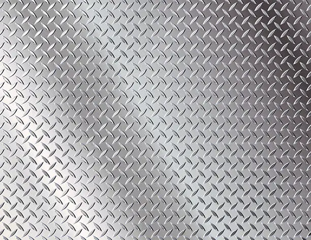 Vector illustration of Diamond Plate Chrome