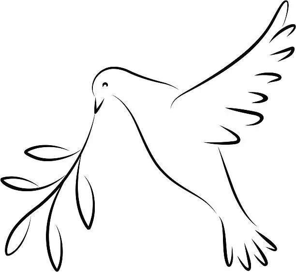 Vector illustration of Peace dove