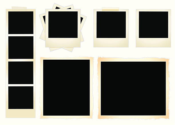 Frame Set Collection of empty frames. identity photos stock illustrations