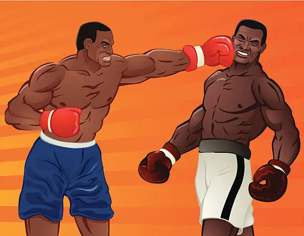 Vector illustration of Heavy Weight Boxing